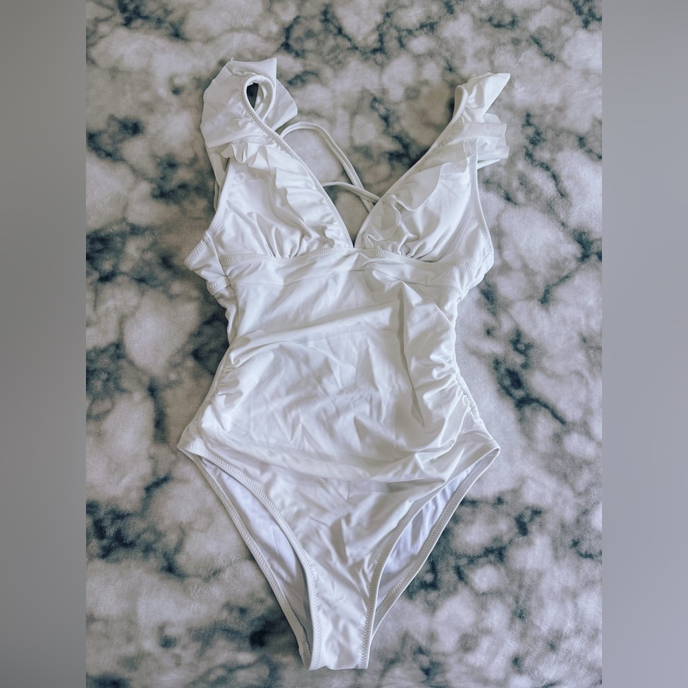White sexy swim suit